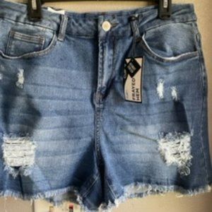 Rue 21 Ultimate Stretch Curvy Distressed Denim Shorts